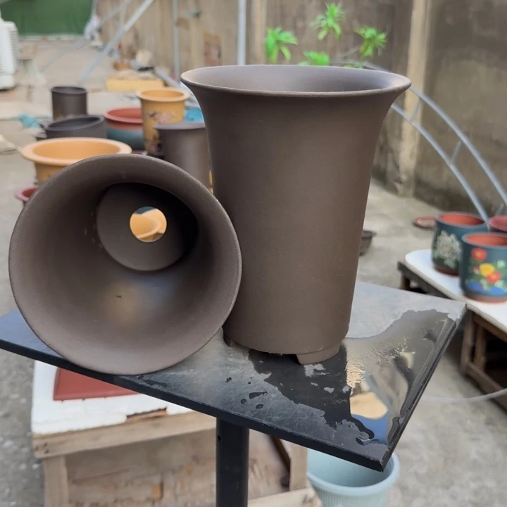 紫砂花盆 高度23口径17
