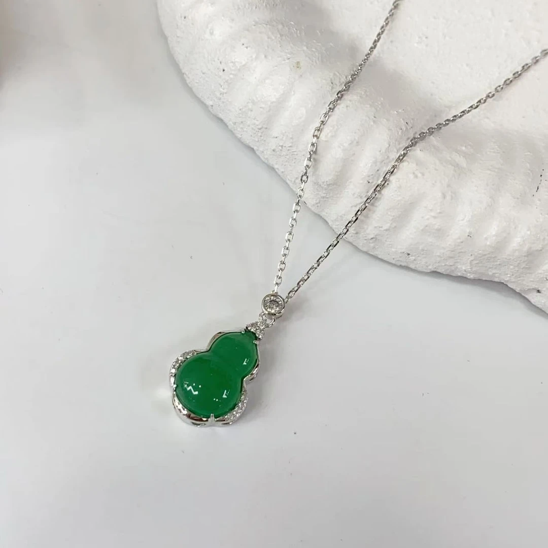 【刘营专属】03836 冰玉髓葫芦s925银项链