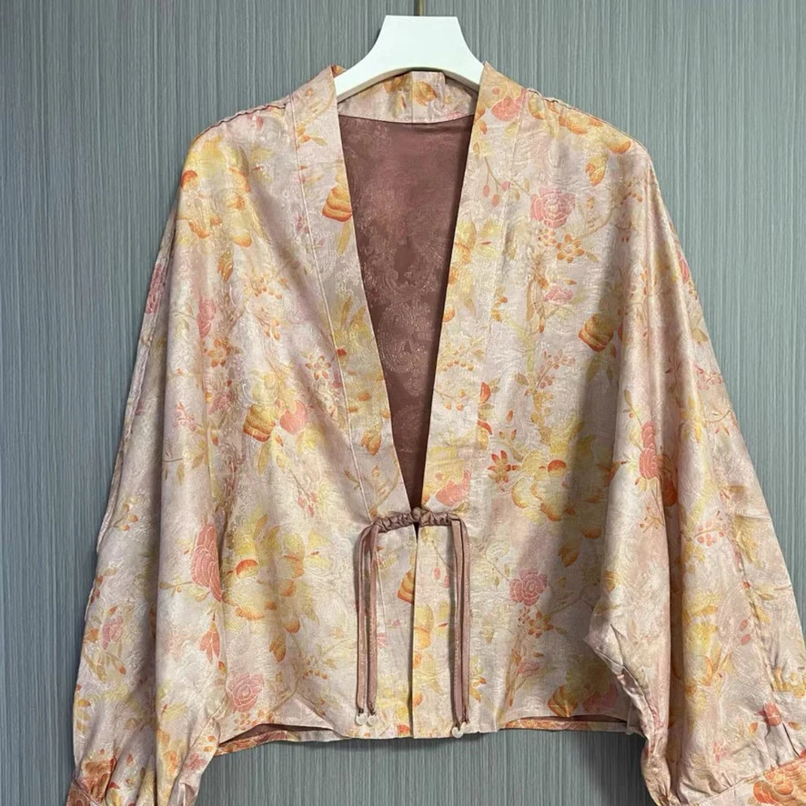 薄款常规单排扣新中式拉链短外套设计师复恩风