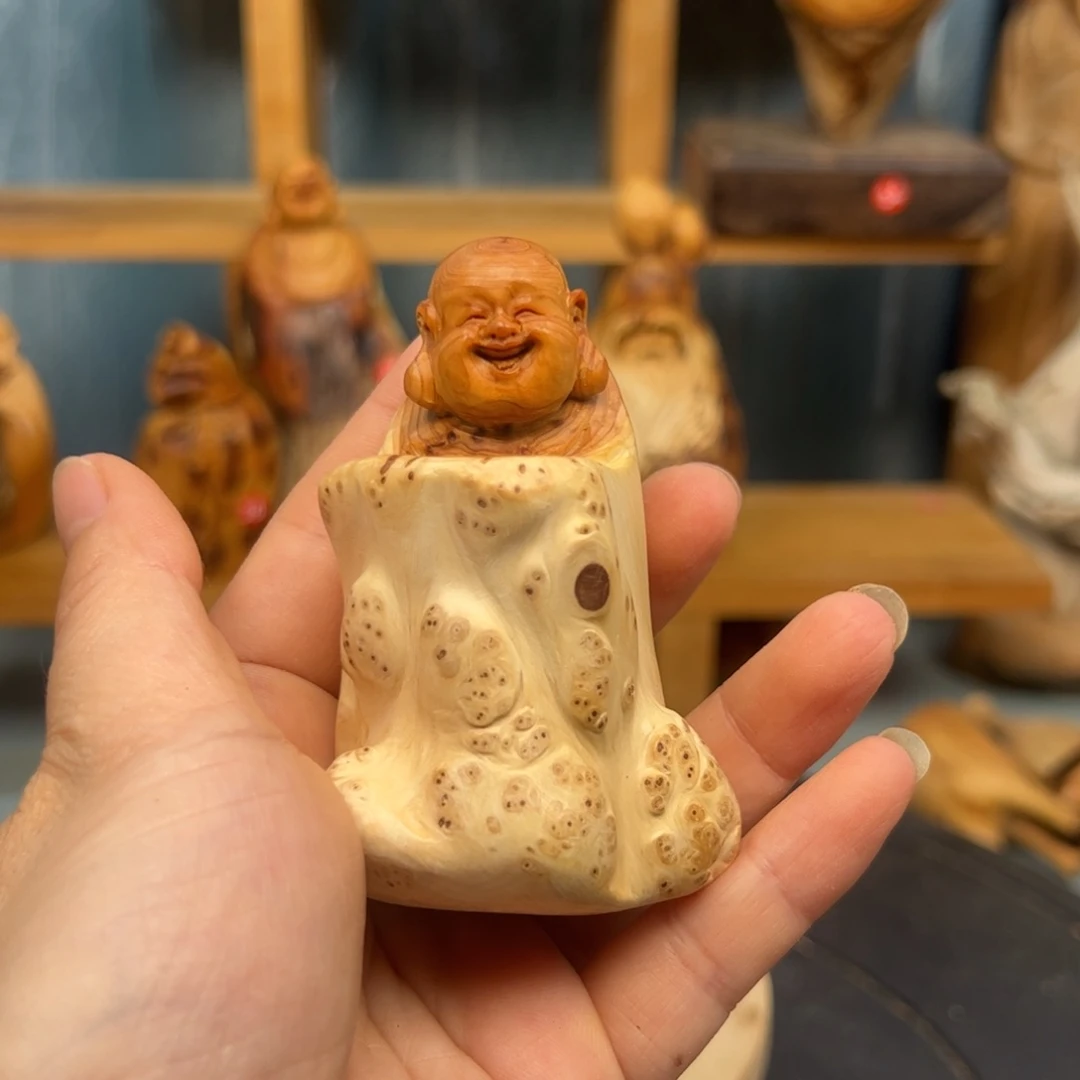 木周崖柏木摆件手把件