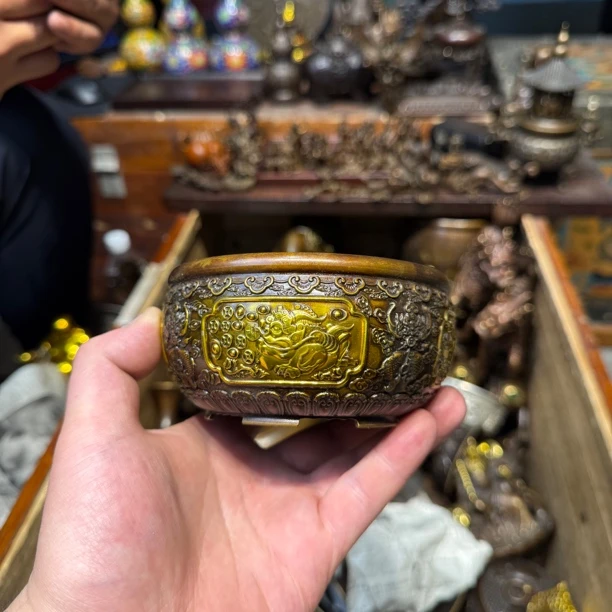 【闪购链接】铜小聚宝盆摆件