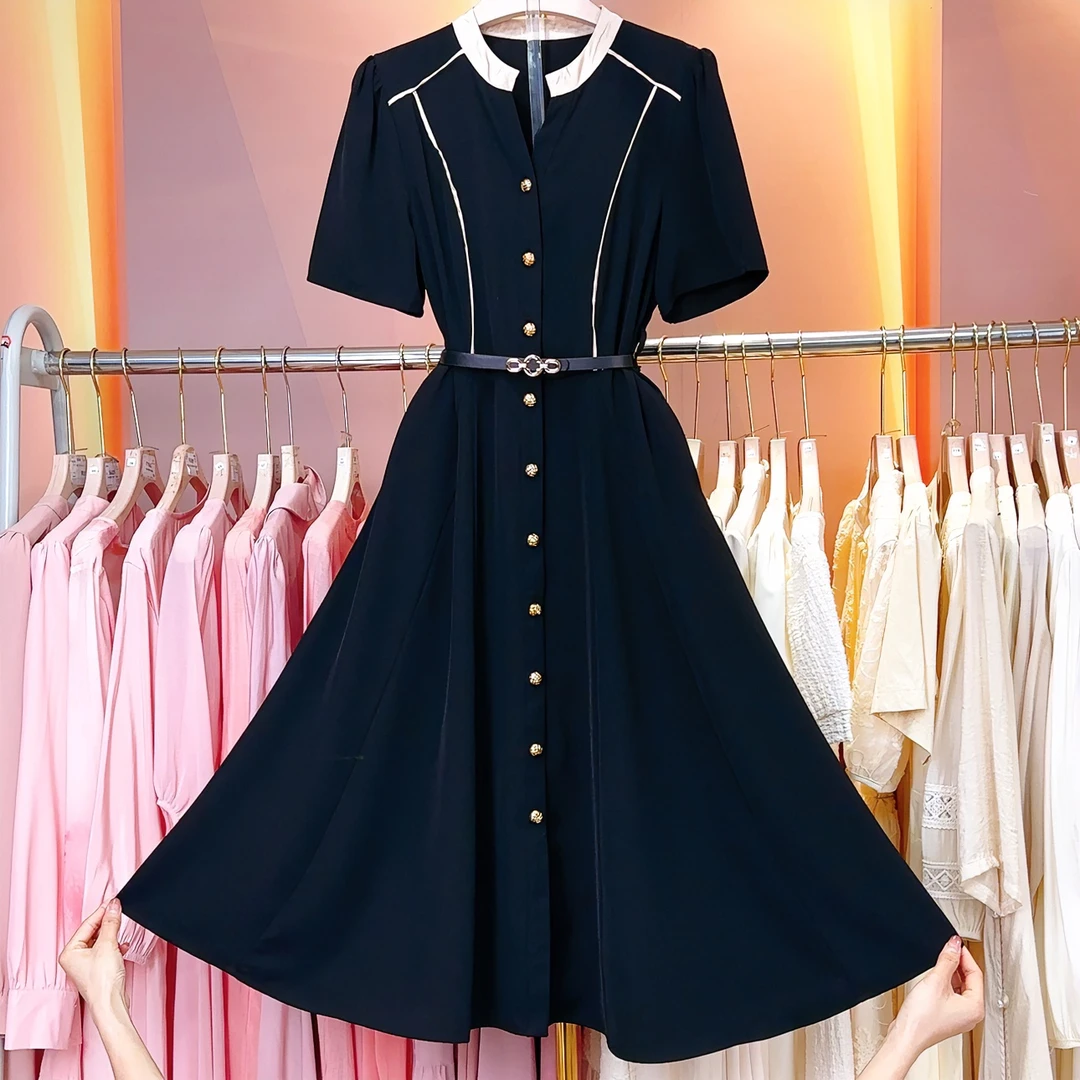 【RG036】2025年新款时尚气质百搭减龄显瘦连衣裙