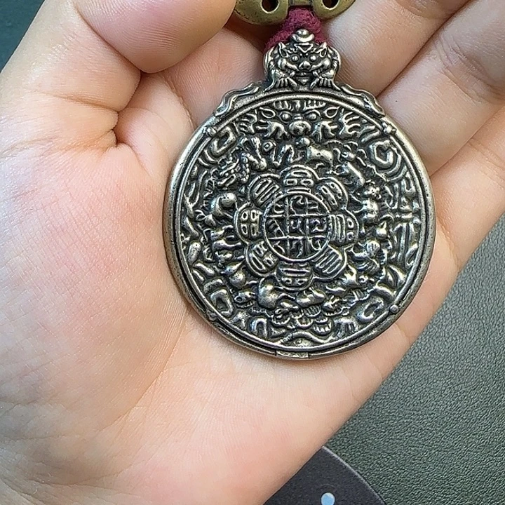 -***楊铜铁合金类藏传工艺品九宫八卦