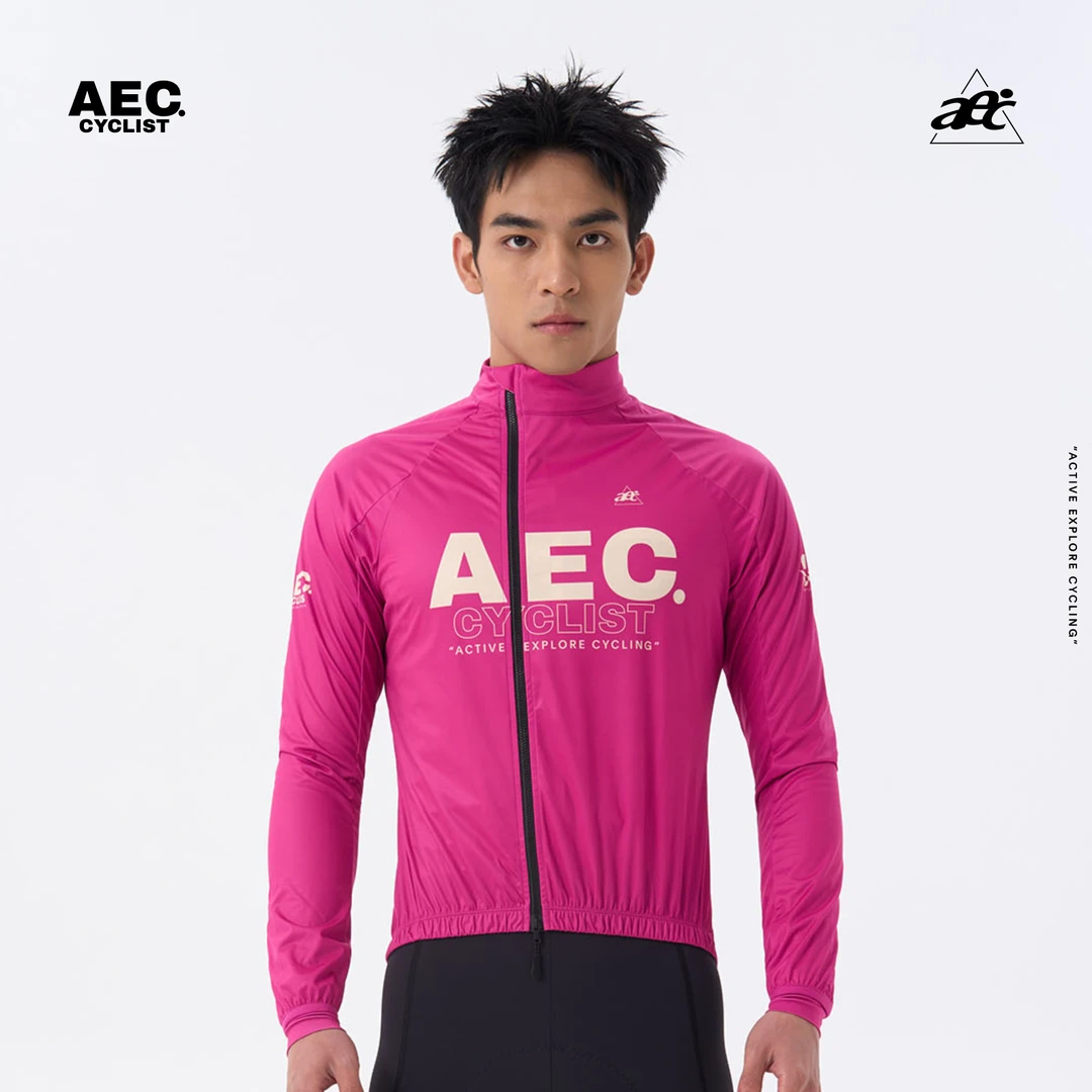 aec骑行服风衣秋冬防风长袖男款上衣公路自行车外套山地抗寒炫骑