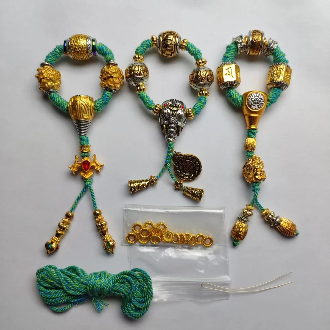 104号➕023号➕021号金蟾象神兽面文玩配饰108套装组合12mm以下适用