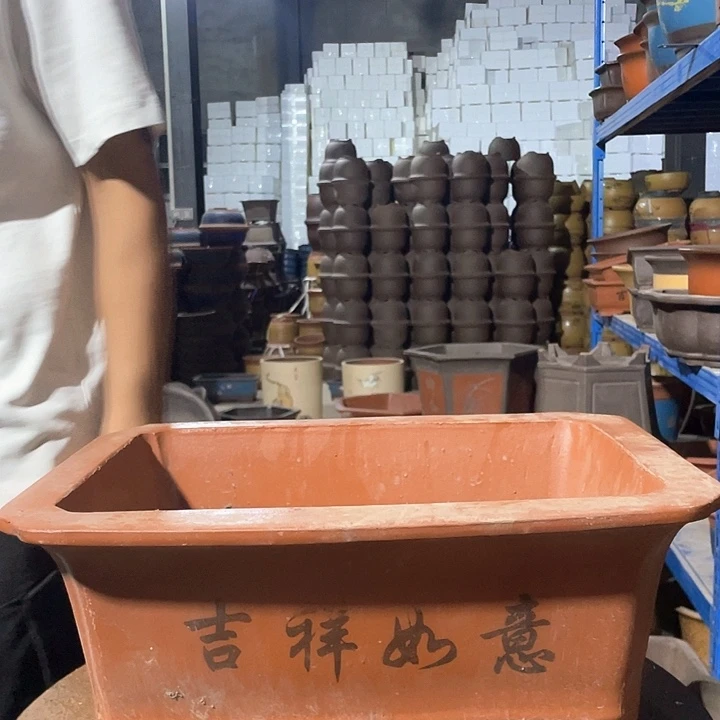 新品40红色马槽花盆