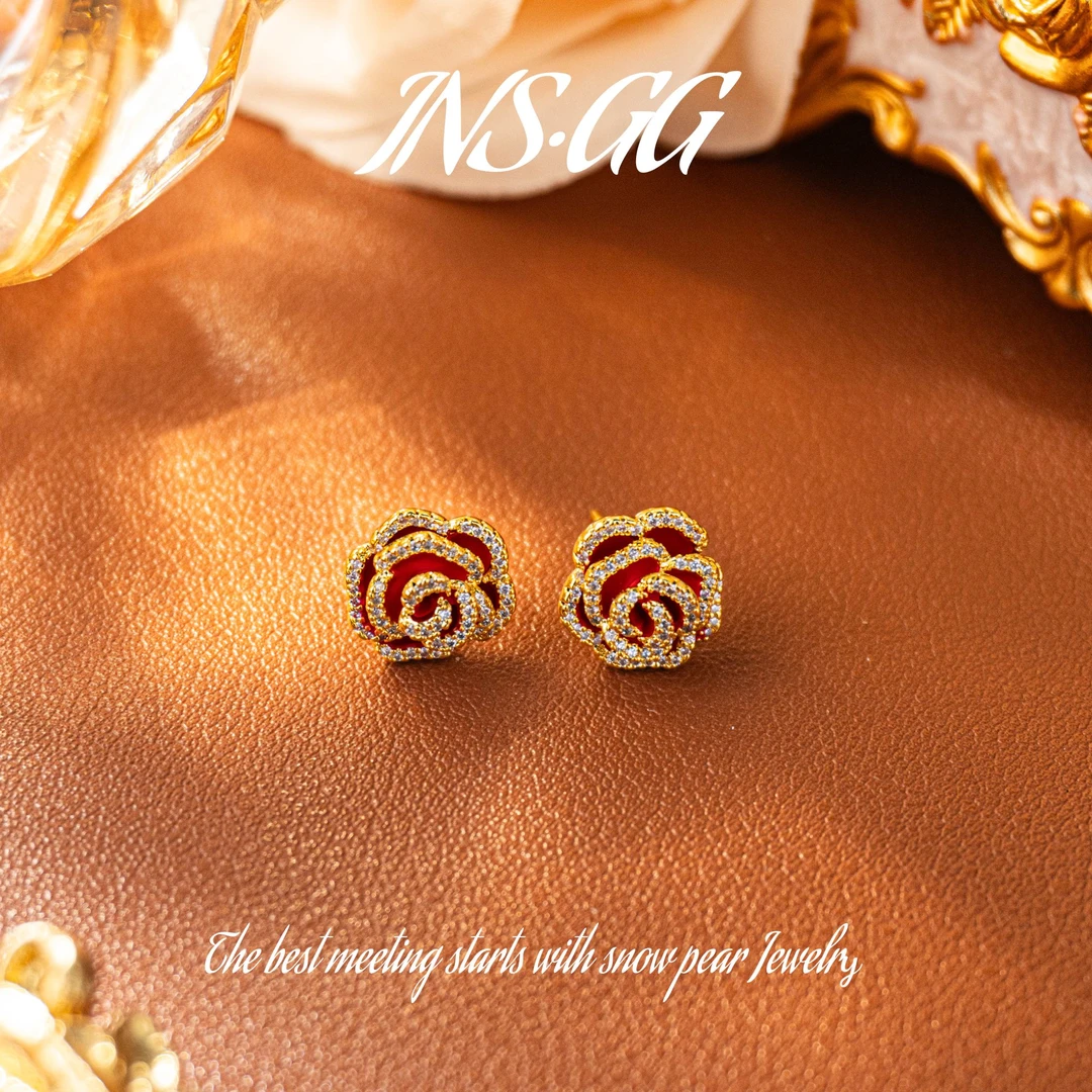 铜合金珐琅耳饰 【INS · GG】铜 ♠ 轻奢设计 LE1396 耳环·耳钉