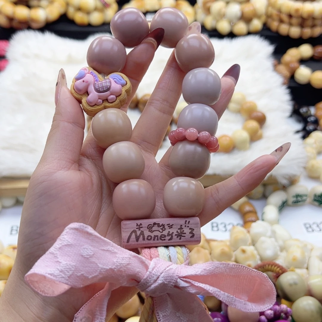 吊坠白玉菩提22卡干车干磨菩提手持