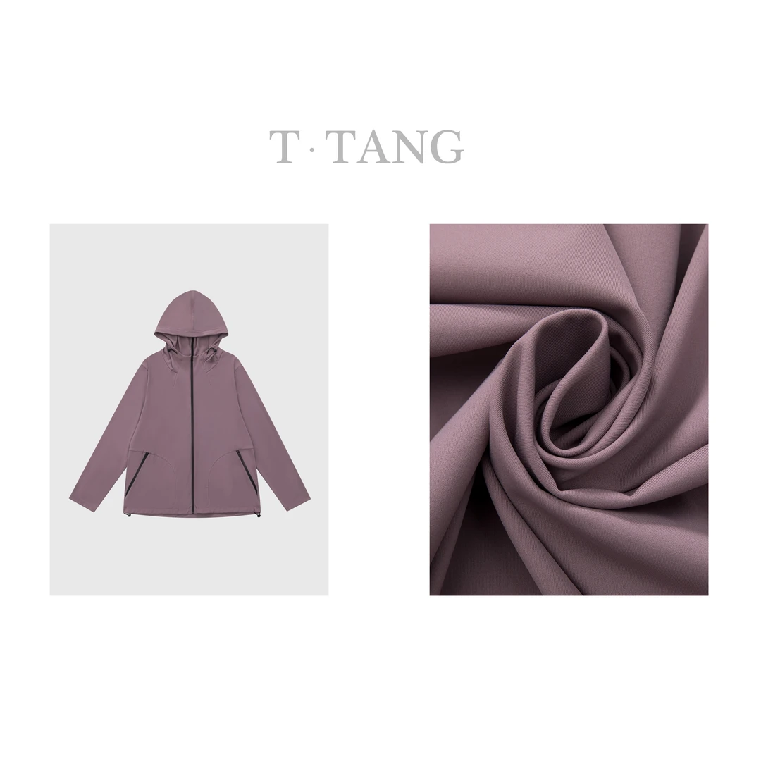 FL春夏季高品质锦纶平纹四面弹面料休闲时尚透气连帽卫衣【6263】