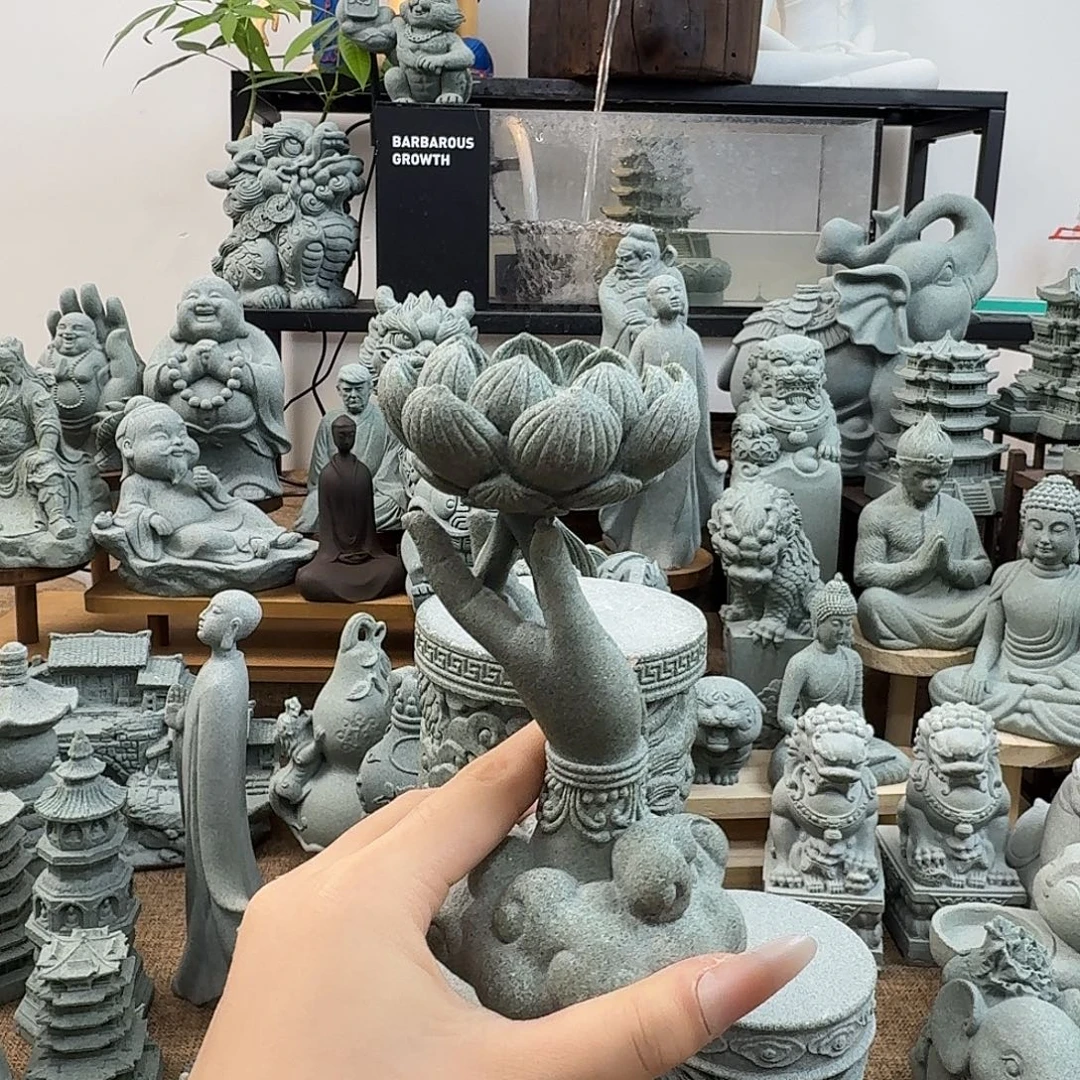 石材青砂石佛手莲花