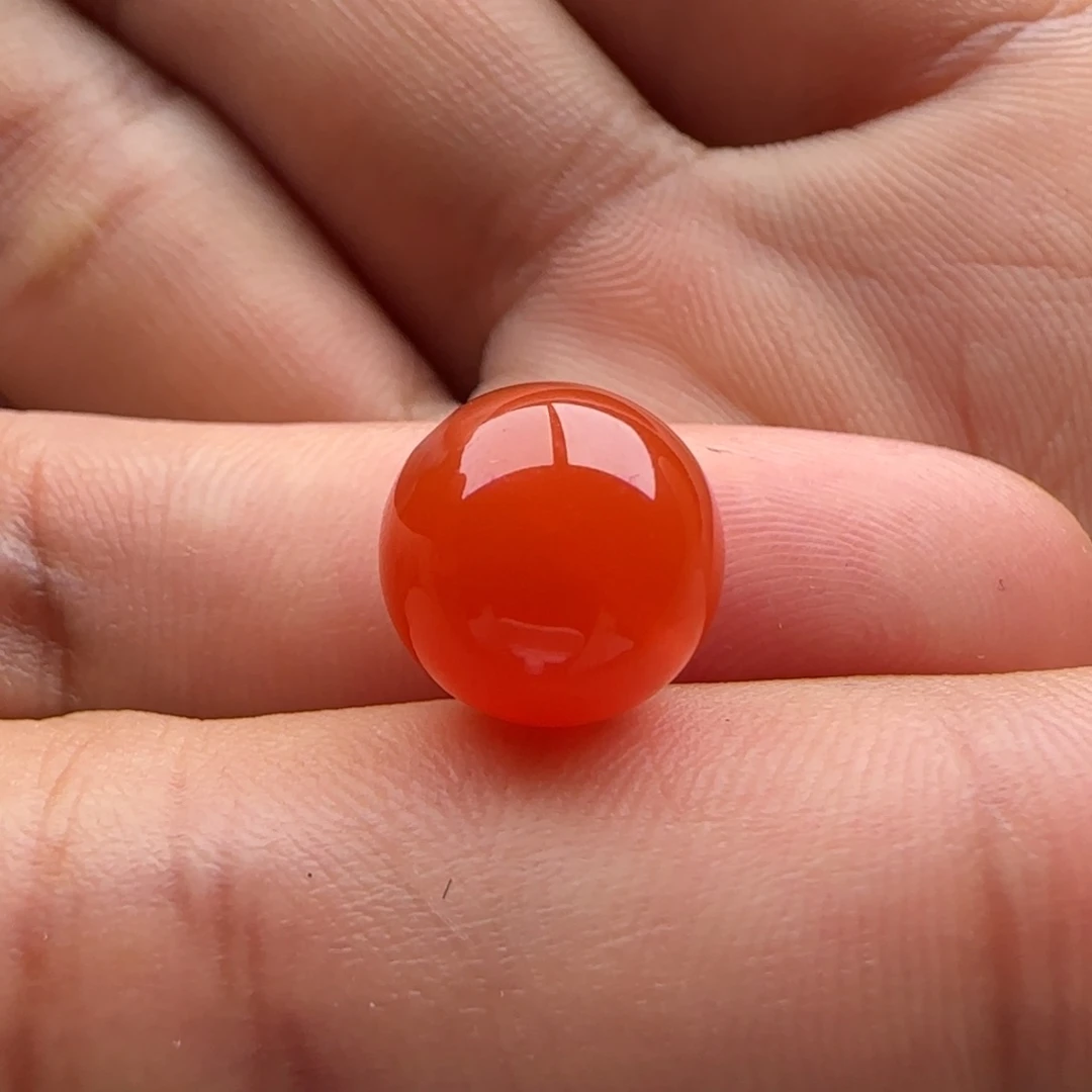 南红玛瑙圆珠10.8未镶嵌黄***哥
