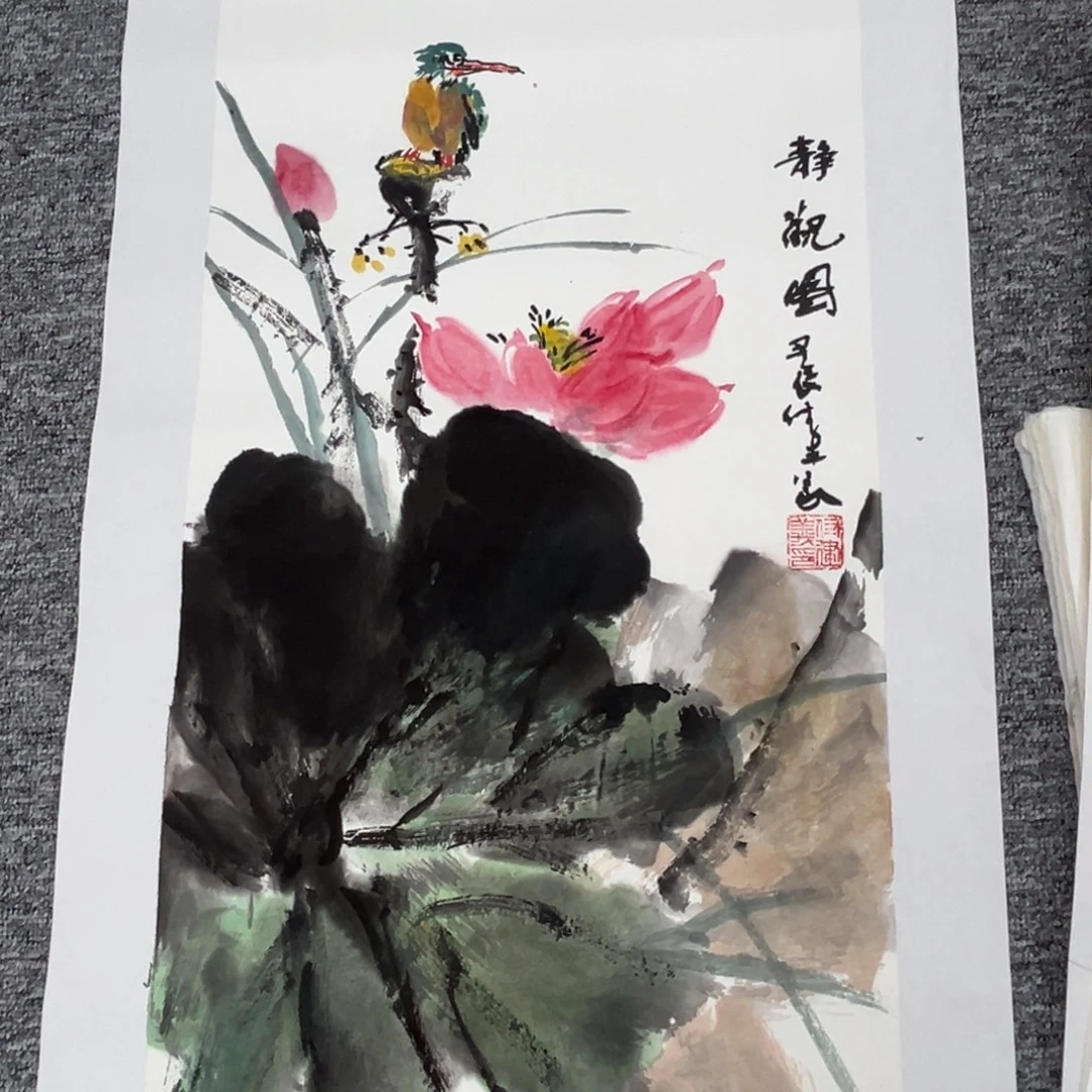 国画绘画作品多次参加全国68.35