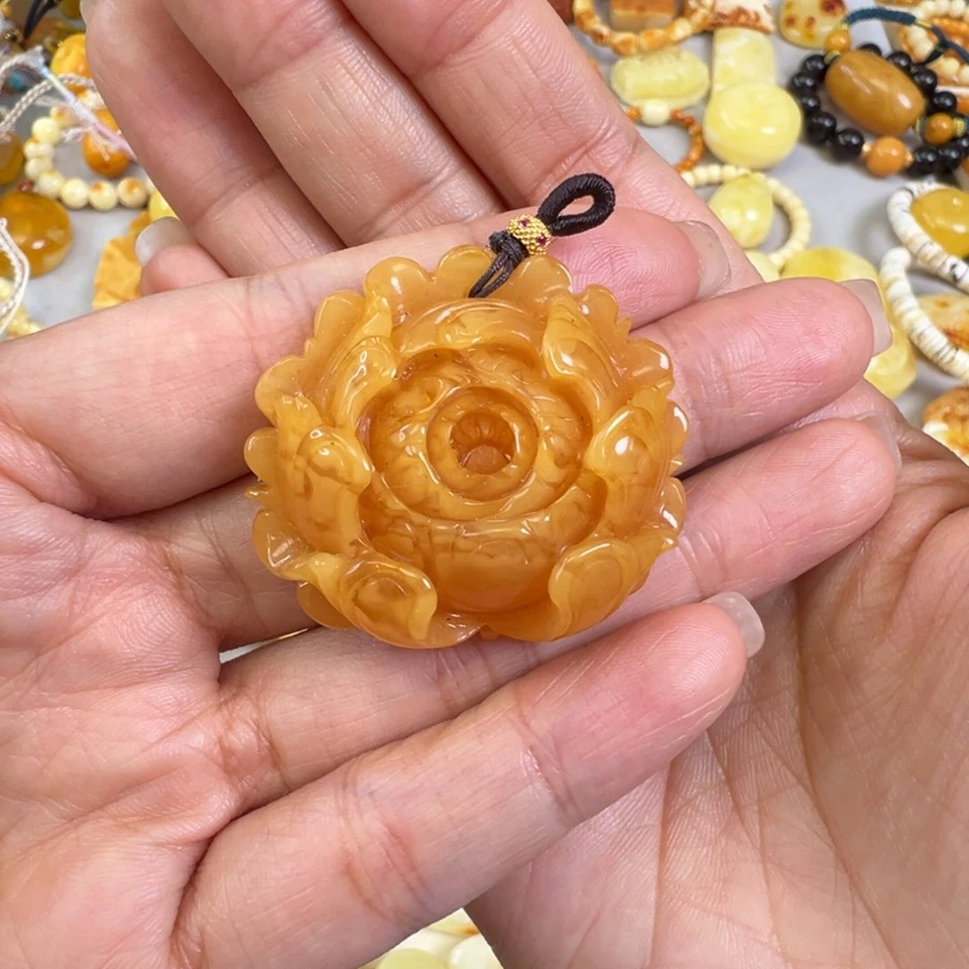 蜜蜡颈饰未镶嵌蜜蜡