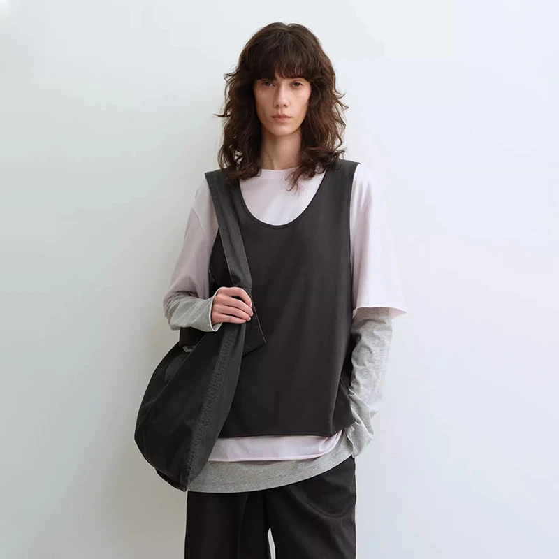 【YOEYYOU】noundnound层叠简约三件套T恤背心长袖上衣女25春夏新款