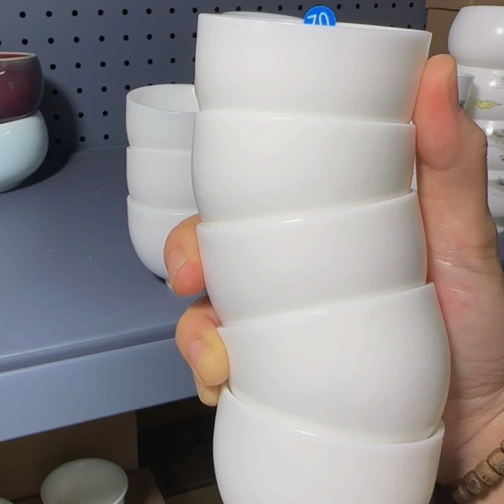孤品微瑕有点泛白素烧羊脂玉70号