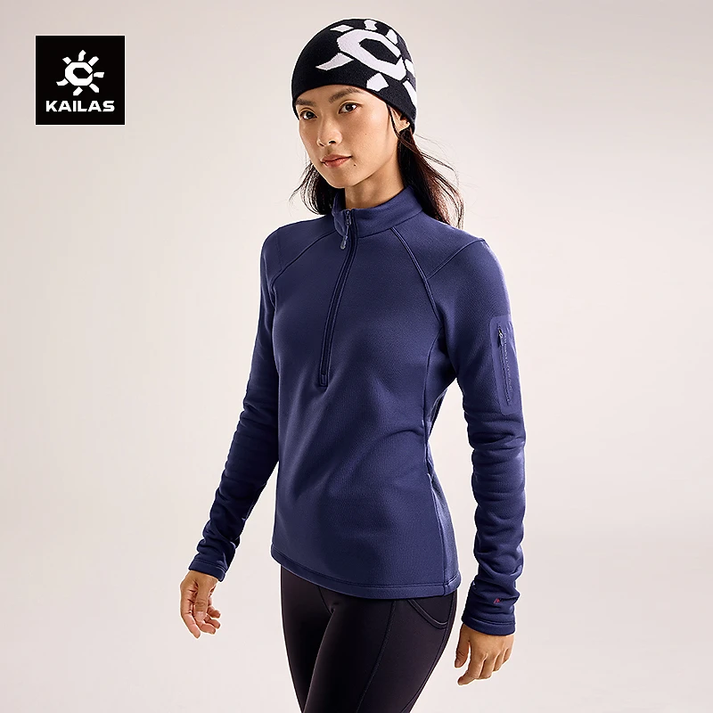 KAILAS凯乐石 户外运动 女款立领半开胸抓绒衫 KG2437232
