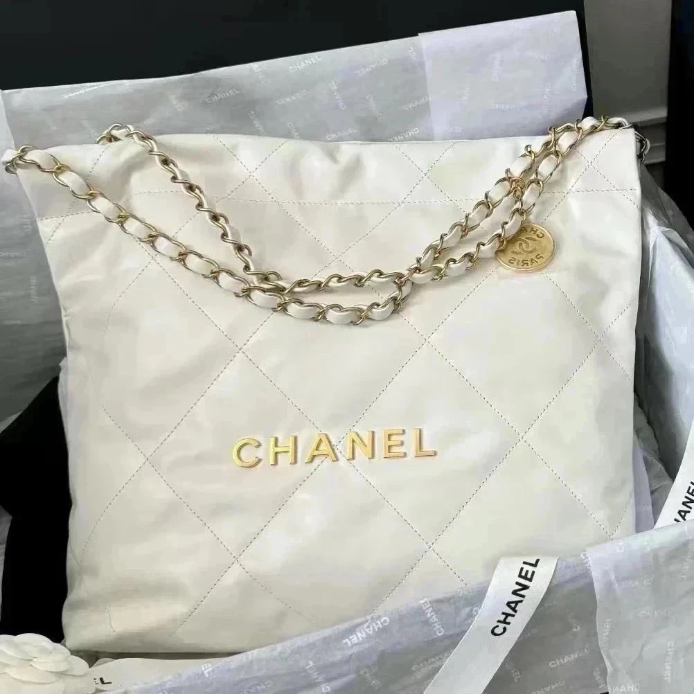 未使用 Chanel/香奈儿 白金22bag小号 芯片款 单肩垃圾袋