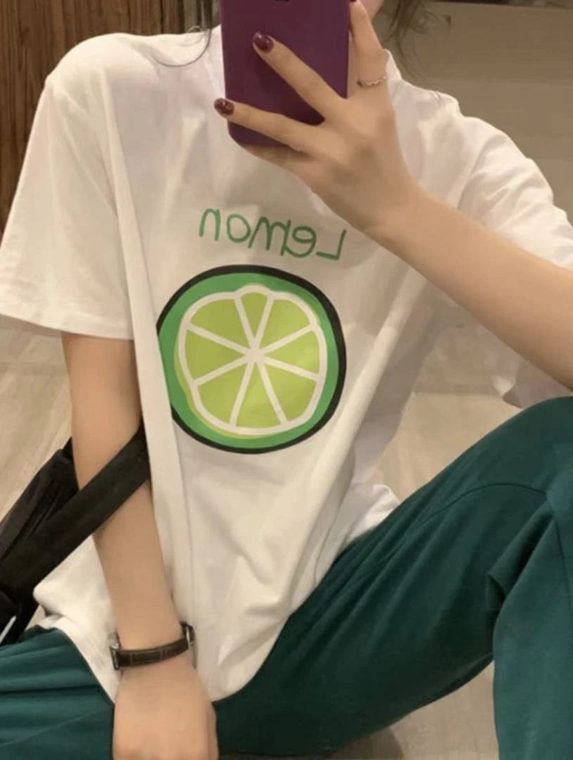 （反季福利）短袖 百搭常规版卡码拍大男女同款印花T恤圆领半袖【1】