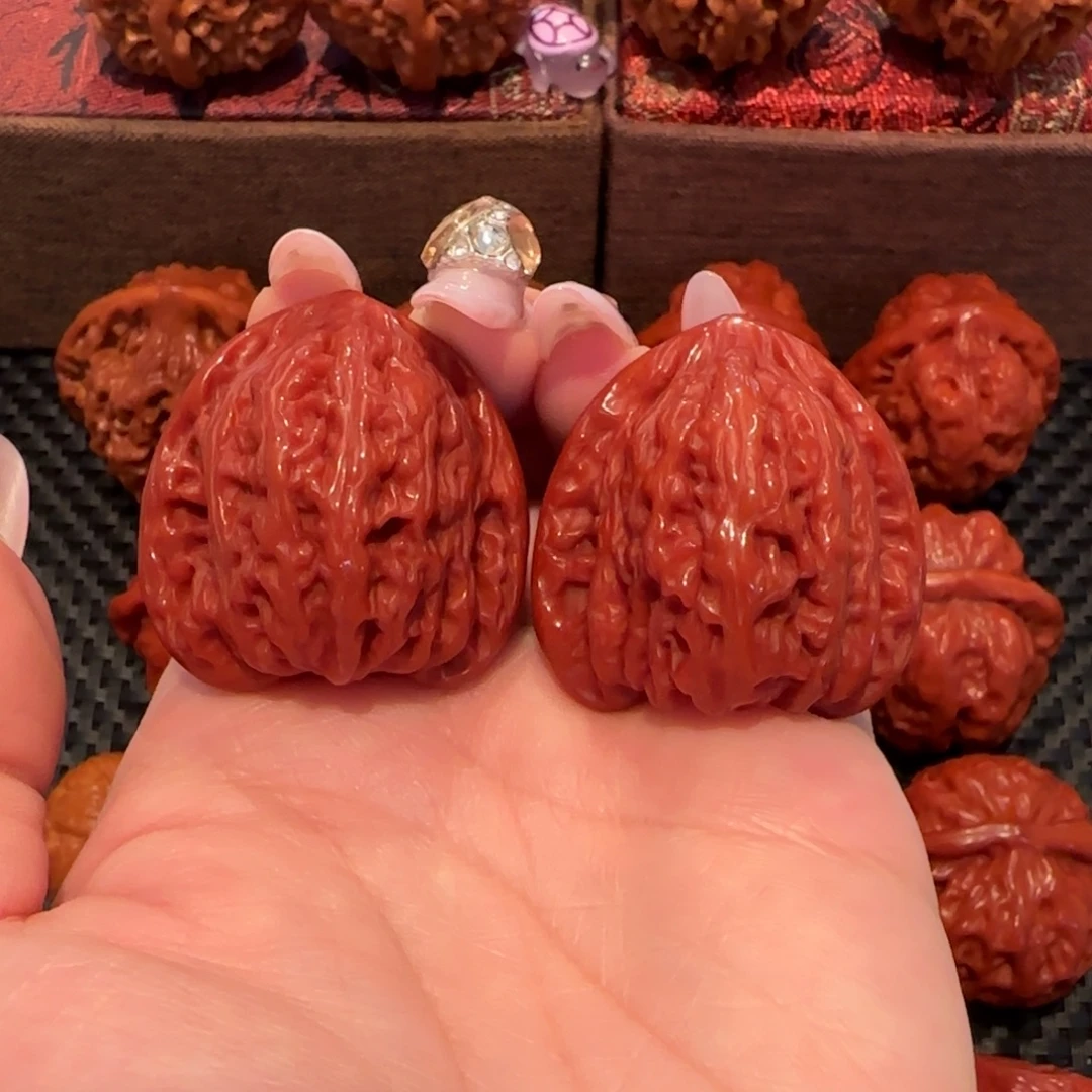 吊坠文玩核桃玉化迷你粗筋35精品1470