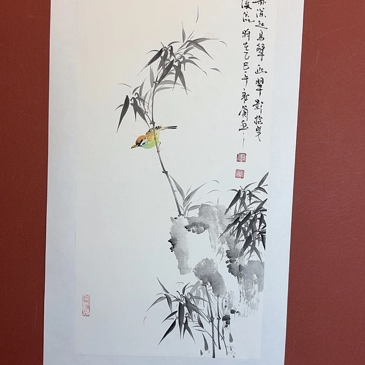 国画听兰老师花鸟