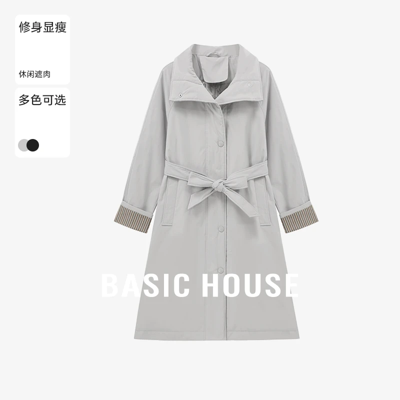 Basic House/百家好新款冬季长款保暖羽绒服（长款）-B0625B5LJT2