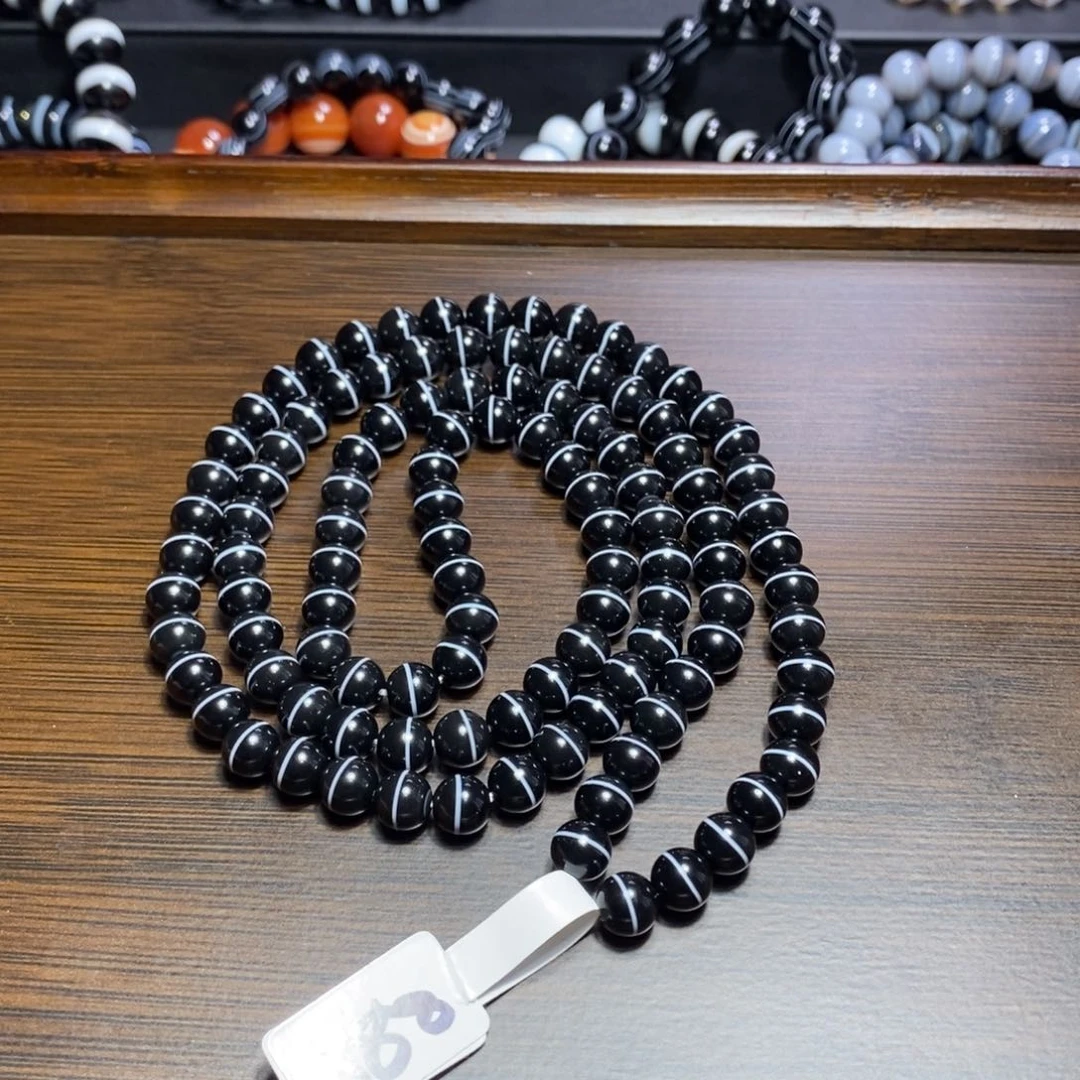 玛瑙/玉髓一线药师玛瑙手串未镶嵌六**鱼8