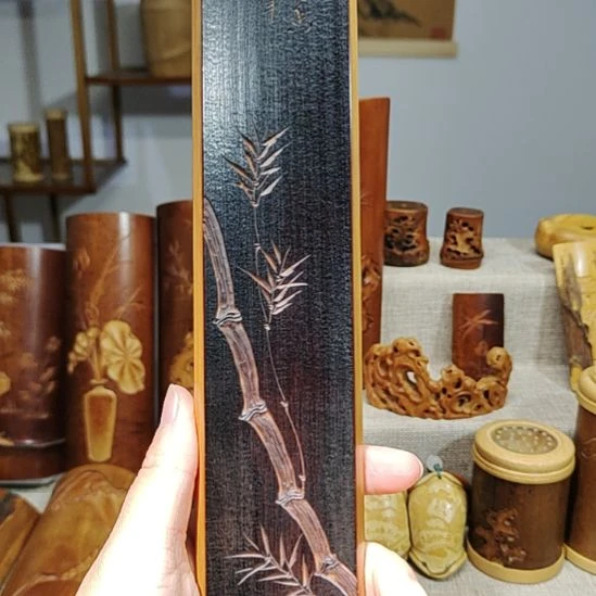 喜***好竹竹雕竹子香插手把件