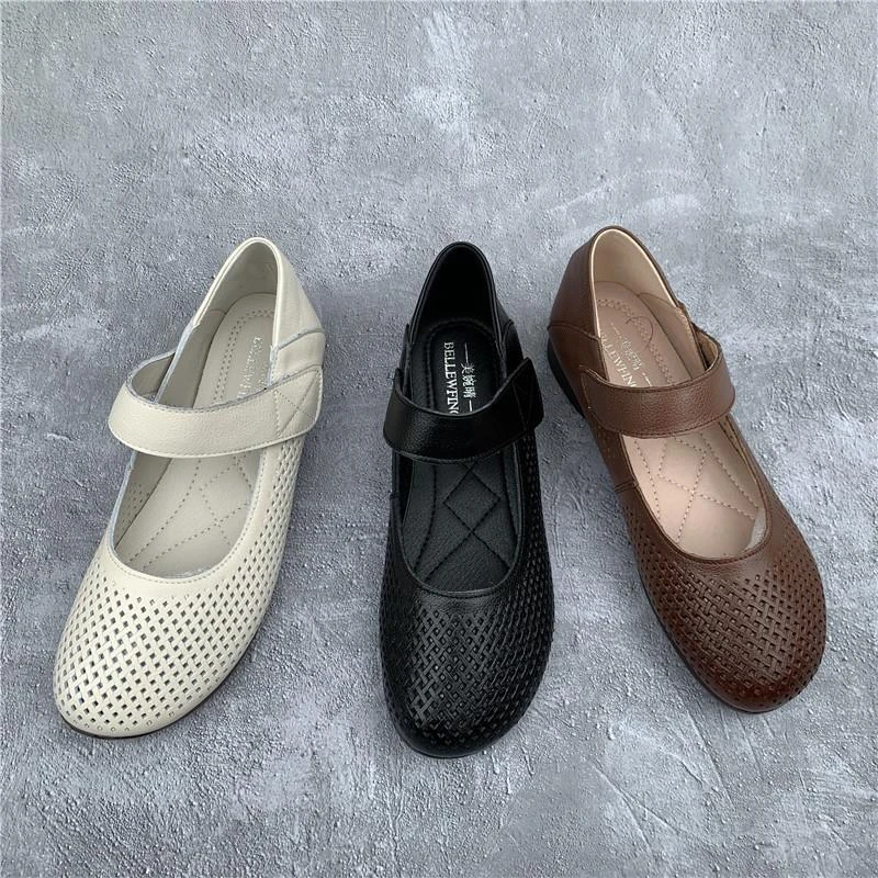 品牌断码清仓处理夏款女鞋软底软皮浅口包头凉鞋玛丽珍鞋