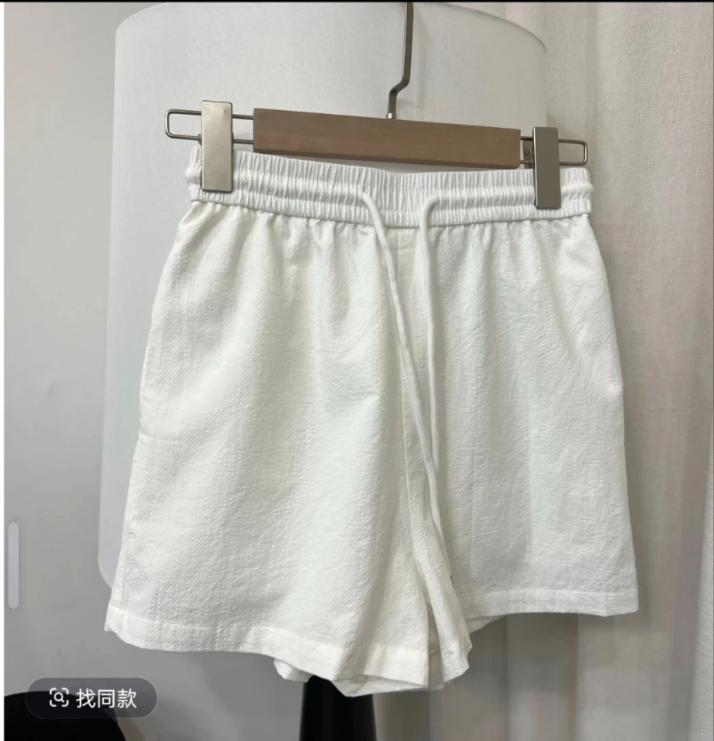 夏季冰沙气泡短裤