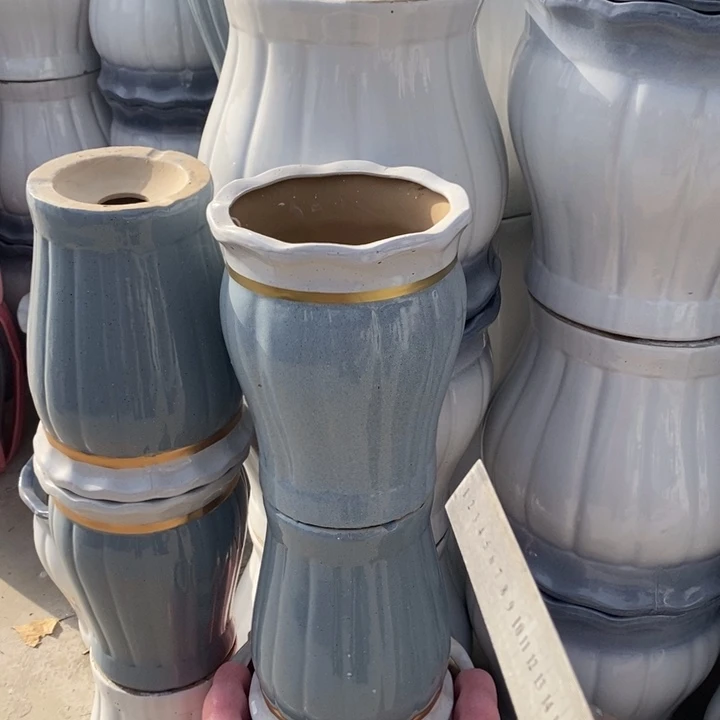 低腰白花口蓝南瓜中号口26/33