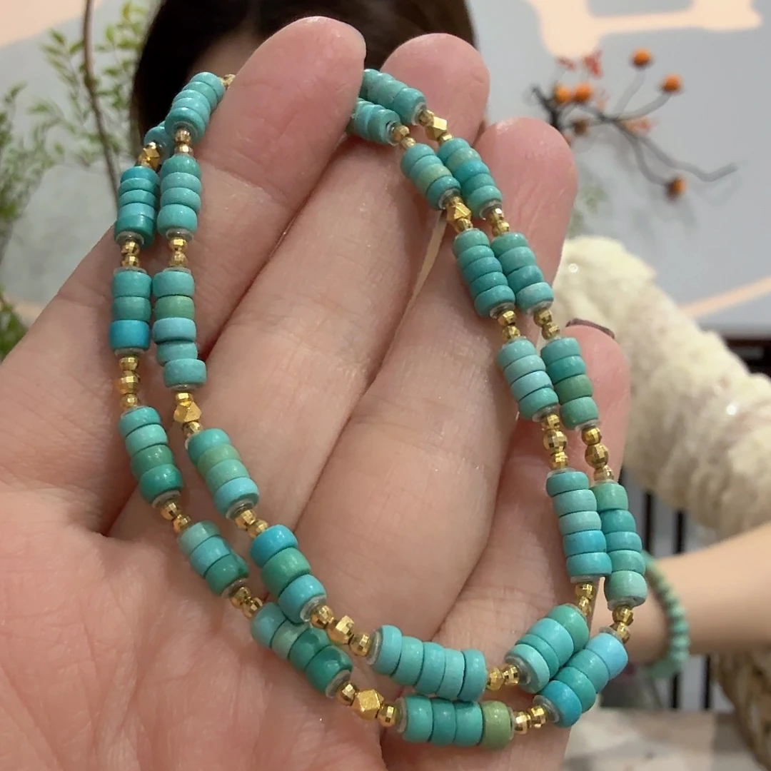 绿松石18K金镶嵌珠宝奇石