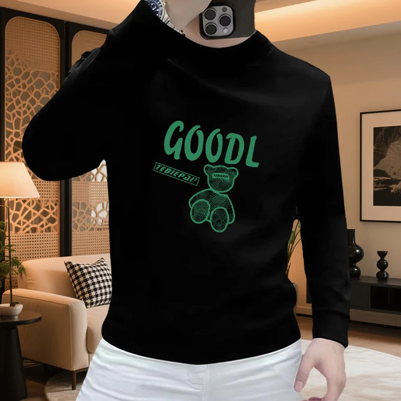 2025秋冬新款字母印花重磅时尚卫衣男女美式潮牌情侣圆领百搭上衣