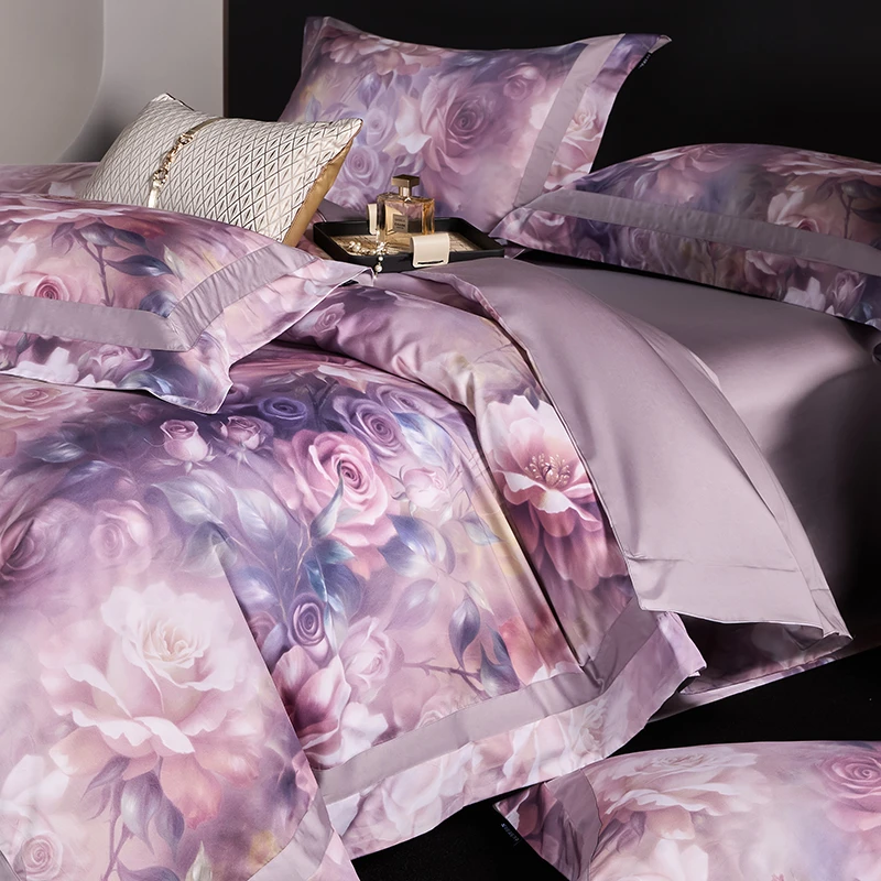 POCKET PIG/布袋猪轻奢【野玫瑰】高支高密纯棉全棉四件套套件