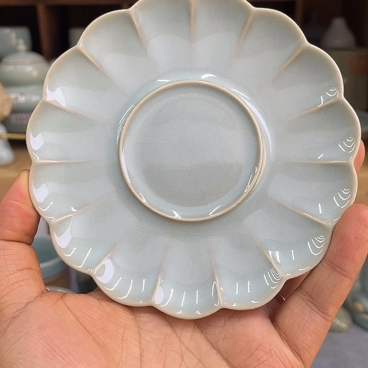 杯子微瑕天青半手工12cm