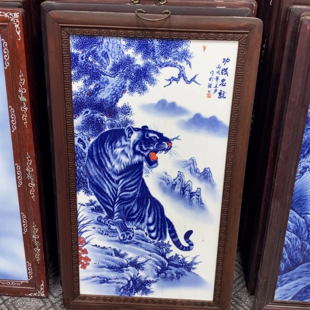 瓷90*52*1景德镇瓷板画柴窑烧制