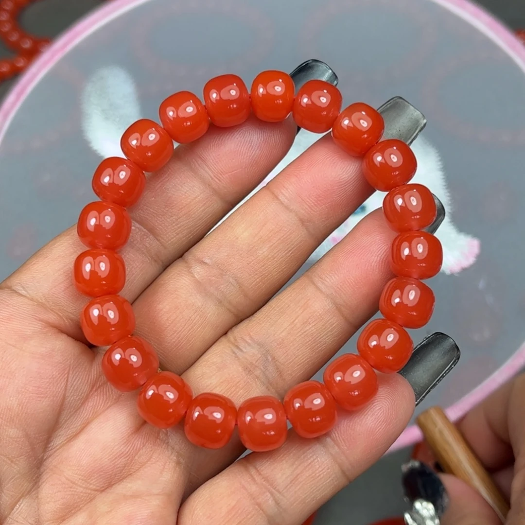 南红玛瑙未镶嵌手钏