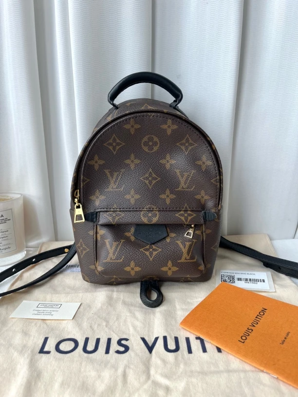 99新 LouisVuitton/路易威登 LV经典迷你老花双肩包单肩斜挎包
