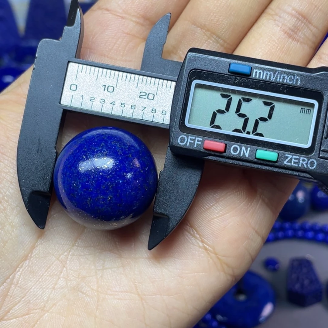 青金石未镶嵌25mm单珠配饰
