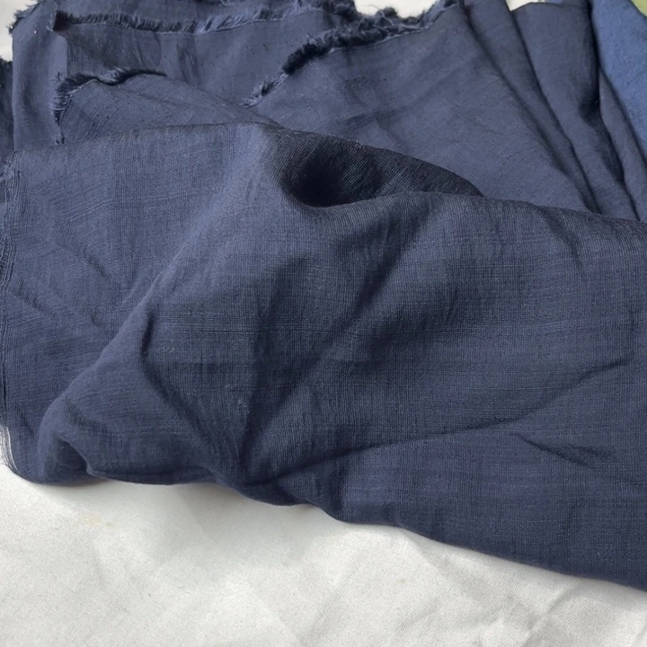 藏青麻棉1米。