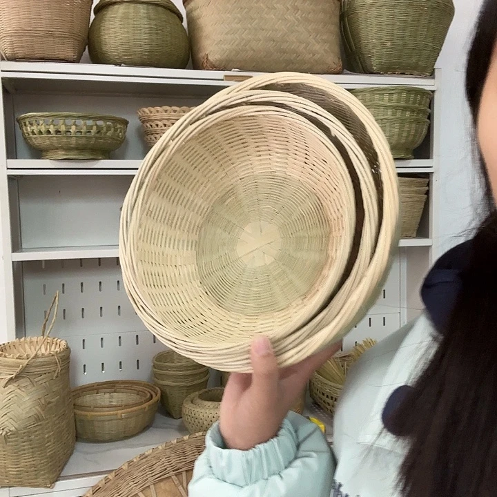 竹编工艺品竹筐竹编