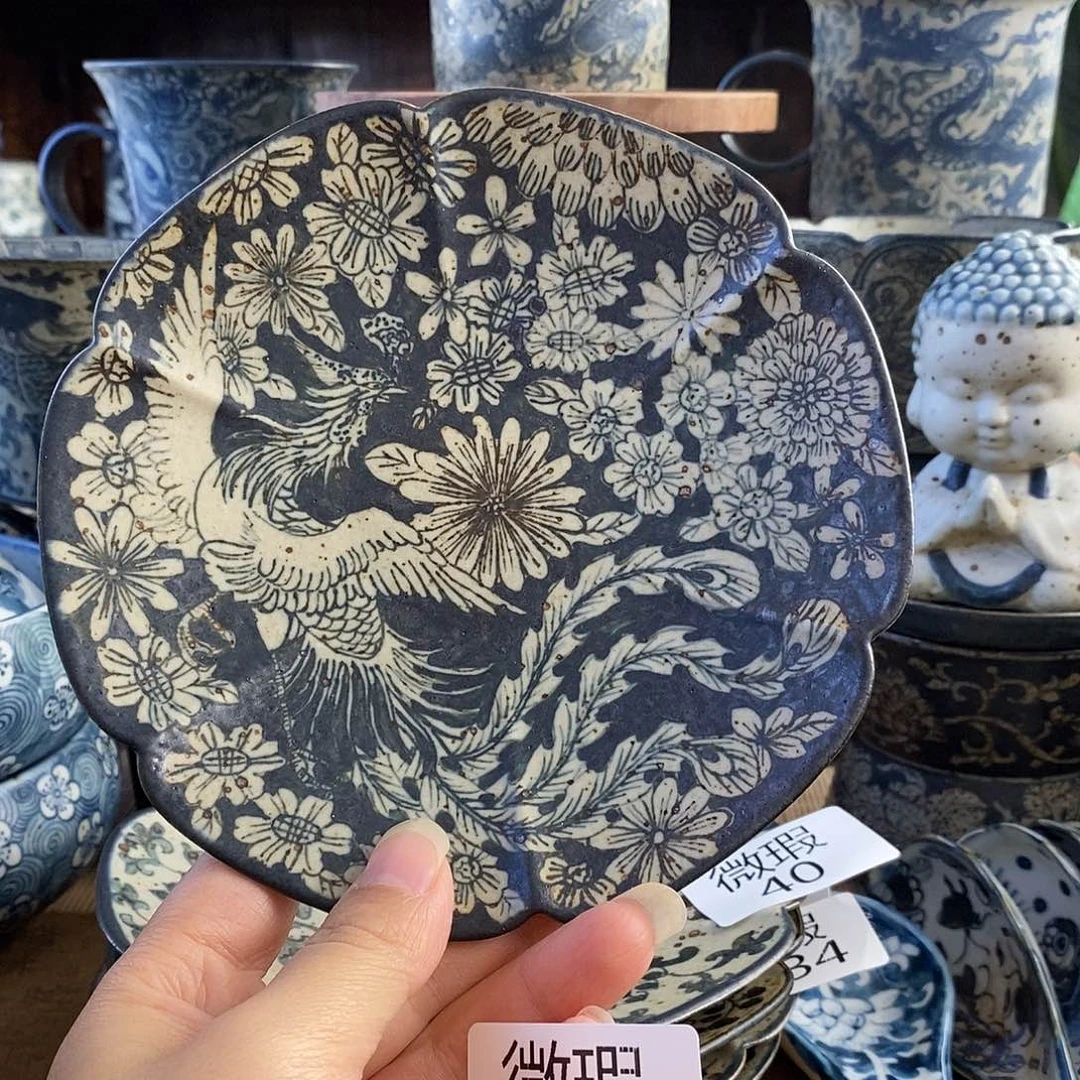 陶手工手绘青花高温陶瓷