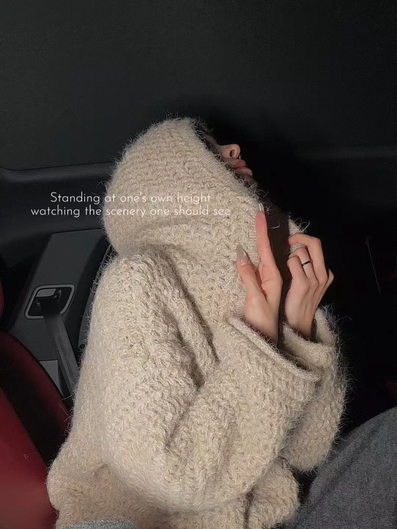 【柔绒栖暖】奈甜 慵懒风宽松初针保暖毛衣