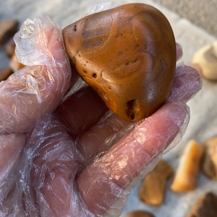 石英质玉（黄龙玉）未镶嵌颈饰