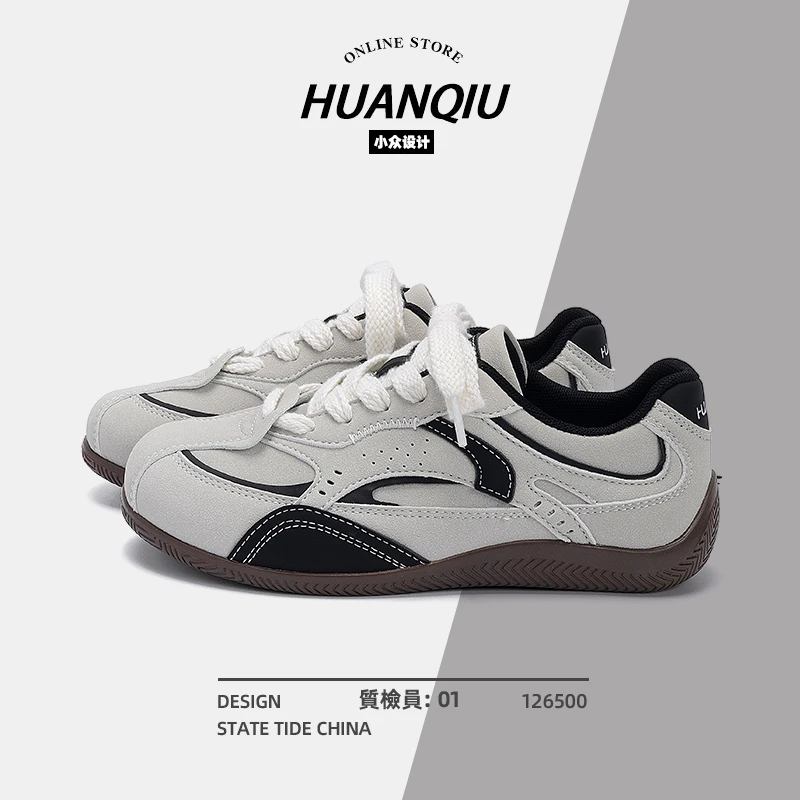 环球灰色德训鞋女款2025爆款夏季透气赛车鞋子女款休闲运动女鞋潮