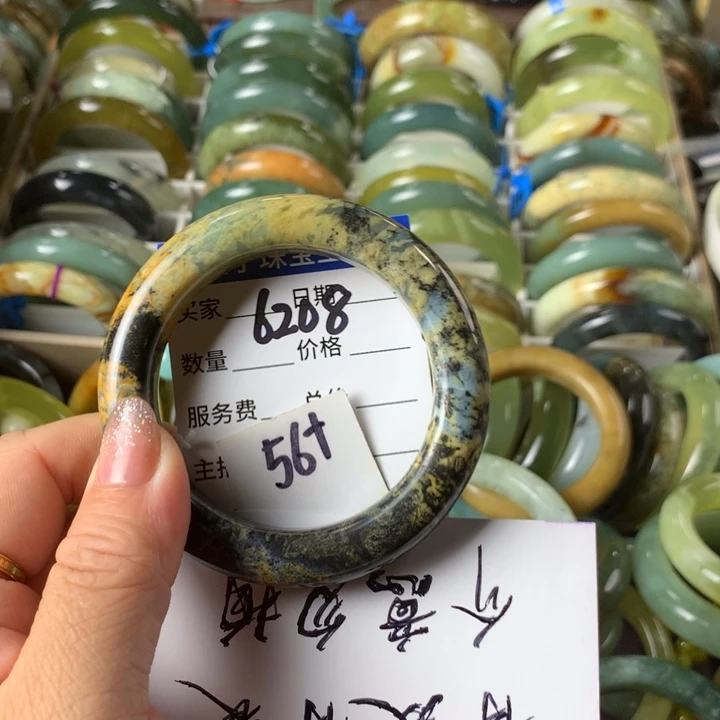 未镶嵌蛇纹石玉手镯6208
