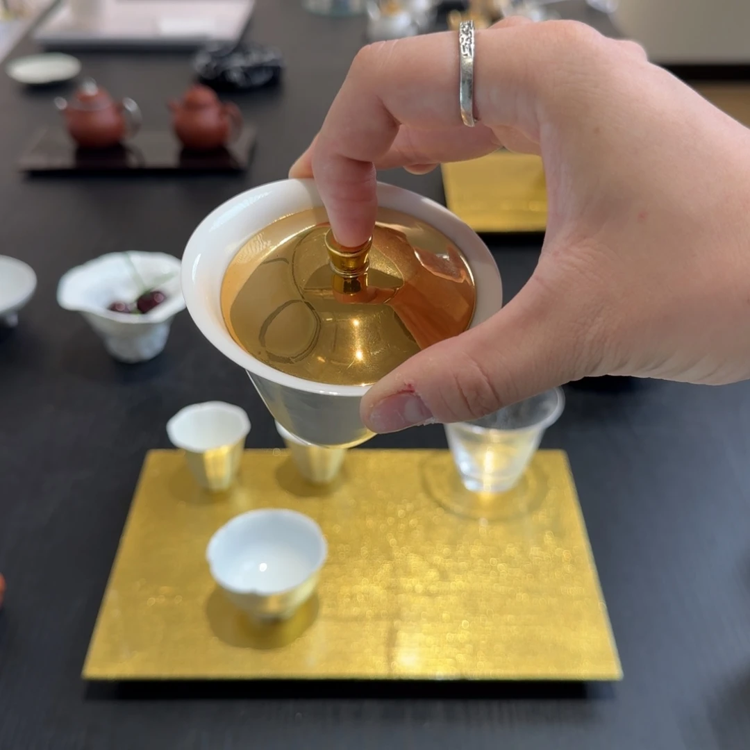 鎏金镶嵌盖碗新款