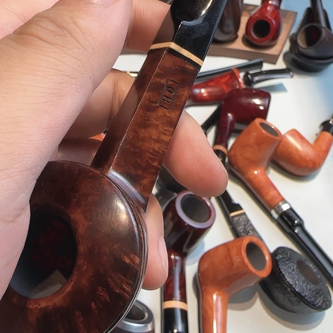 暮***辞石楠木手工牛头烟斗