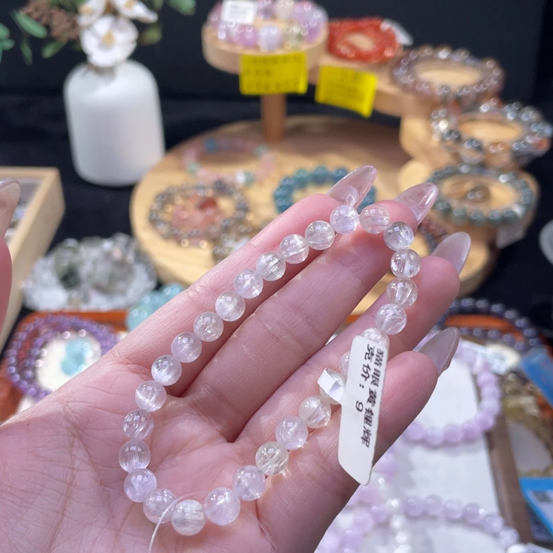 锂辉石手串未镶嵌草**心