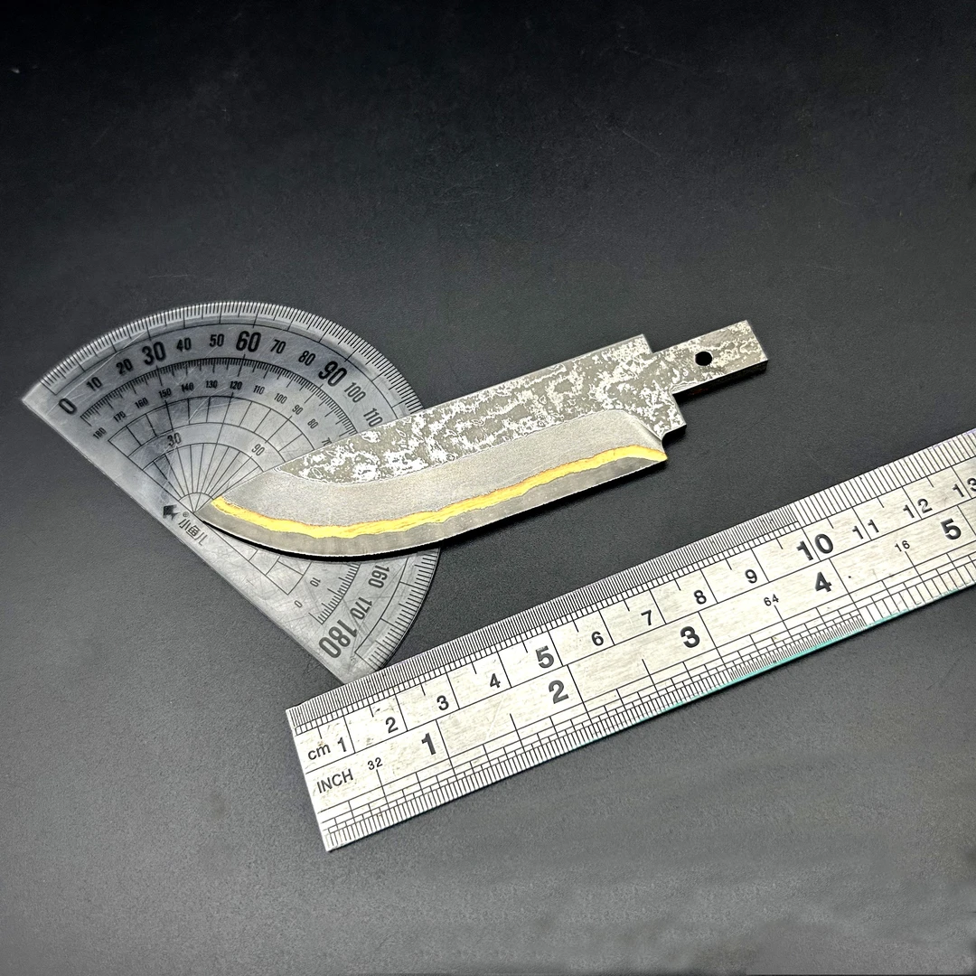 大马士革钢夹铜 夹黄铜紫铜 刀胚 水果刀