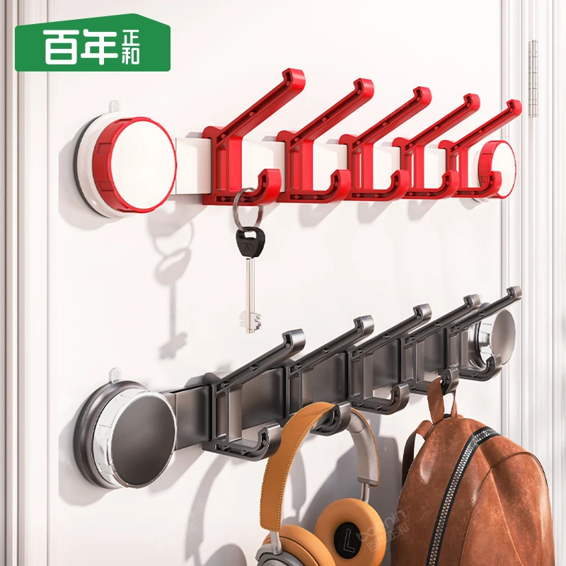 双吸吸盘门后挂钩挂衣架子免打孔强力承重置物架浴室墙排钩卫生间